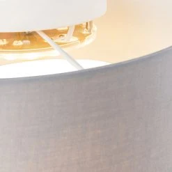 Am billigsten ✔️ QAZQA Deckenleuchte grau 40 cm inkl. LED - Drum LED 😀 -Deckenleuchten Verkaufs-Shop 1993 93876 4