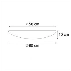 Angebote 👍 QAZQA LED Deckenleuchte 60 cm mit Fernbedienung- Extrema 🔥 -Deckenleuchten Verkaufs-Shop 2000 96798 4