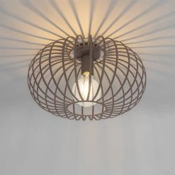 Bestes Angebot ⌛ QAZQA Design plafondlamp roestbruin 39 cm - Johanna 🌟 -Deckenleuchten Verkaufs-Shop 2001 105577 9