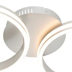 Blitzangebot 👍 QAZQA Deckenleuchte Stahl inkl. LED 3-stufig dimmbar 2-flammig - Navara 😀 -Deckenleuchten Verkaufs-Shop 2010 104001 5