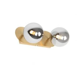 Schlussverkauf 😉 QAZQA Spot Gold 2-Licht verstellbar mit Rauchglas - Athen 😍 -Deckenleuchten Verkaufs-Shop 2013 103131 3