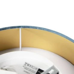 Brandneu 🥰 QAZQA Plafondlamp blauw 40 cm met gouden binnenkant - Drum ✨ -Deckenleuchten Verkaufs-Shop 2035 105485 7