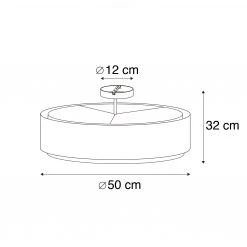 Billig 🔔 QAZQA Moderne Deckenleuchte schwarz mit gold 50 cm 3-flammig - Drum Duo 🥰 -Deckenleuchten Verkaufs-Shop 2039 104409 3