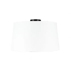 Top 10 🛒 QAZQA Deckenleuchte mattschwarz mit weißem Lampenschirm 45 cm - Combi 🎉