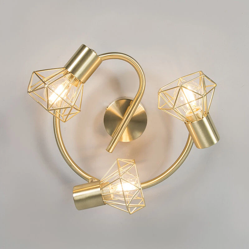 Rabatt ✔️ QAZQA Art Deco Spot Messing dreh- und neigbar - Mosh 3 👍 7 Rabatt ✔️ QAZQA Art Deco Spot Messing dreh- und neigbar - Mosh 3 👍 – Bild 7