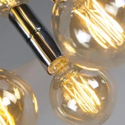 Besorgen 🥰 QAZQA Moderne Deckenleuchte Chrom - Facil 3 🎉 -Deckenleuchten Verkaufs-Shop 2062 92430 4