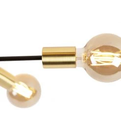 Billig 😀 QAZQA Industrielle Deckenleuchte schwarz mit goldenen 6-flammig Sydney Bondi ⌛ -Deckenleuchten Verkaufs-Shop 2071 99134 2