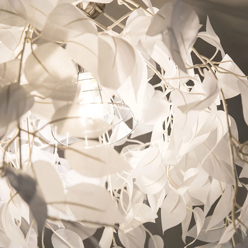 Aktion ⌛ Trio Leuchten Romantische Deckenlampe weiß mit Blättern - Feder 🎁 6 Aktion ⌛ Trio Leuchten Romantische Deckenlampe weiß mit Blättern - Feder 🎁 – Bild 6