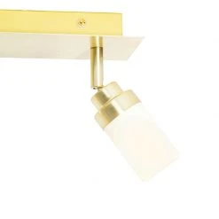 Bester Verkauf ✨ QAZQA Moderne badkamer spot messing 2-lichts IP44 - Japie 🧨 -Deckenleuchten Verkaufs-Shop 2113 105914 6