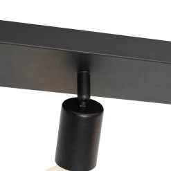 Billig 🎉 QAZQA Moderne spot zwart rechthoekig 3-lichts - Facil 🎁 -Deckenleuchten Verkaufs-Shop 2117 105779 2