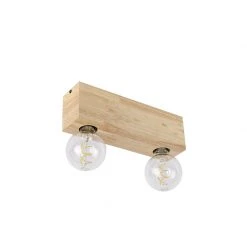 Besorgen 😀 QAZQA Ländliche Deckenstrahler Holz 2-Licht - Block 🛒 -Deckenleuchten Verkaufs-Shop 2129 103021 13