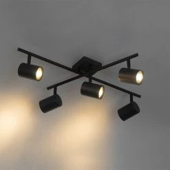 Neu ❤️ QAZQA Moderne Deckenleuchte schwarz 5-flammig verstellbar - Jeana 🔥 24 Neu ❤️ QAZQA Moderne Deckenleuchte schwarz 5-flammig verstellbar - Jeana 🔥 -Deckenleuchten Verkaufs-Shop 2129 103892 11