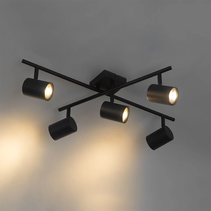 Neu ❤️ QAZQA Moderne Deckenleuchte schwarz 5-flammig verstellbar - Jeana 🔥 12 Neu ❤️ QAZQA Moderne Deckenleuchte schwarz 5-flammig verstellbar - Jeana 🔥 – Bild 12