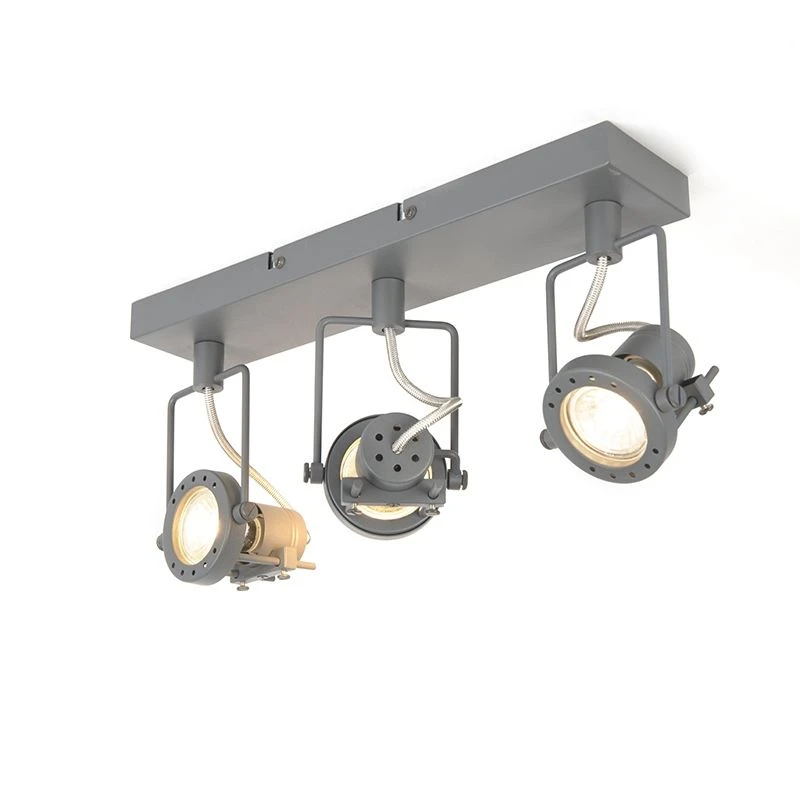 Top 10 👏 QAZQA Industriestrahler anthrazit 3-Licht schwenkbar und neigbar - Suplux 🎉 2 Top 10 👏 QAZQA Industriestrahler anthrazit 3-Licht schwenkbar und neigbar - Suplux 🎉 – Bild 2