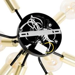 Aktion ⭐ QAZQA Moderne Deckenlampe schwarz mit goldenen 10-Lichtern - Juul 🤩 -Deckenleuchten Verkaufs-Shop 2142 104778 9