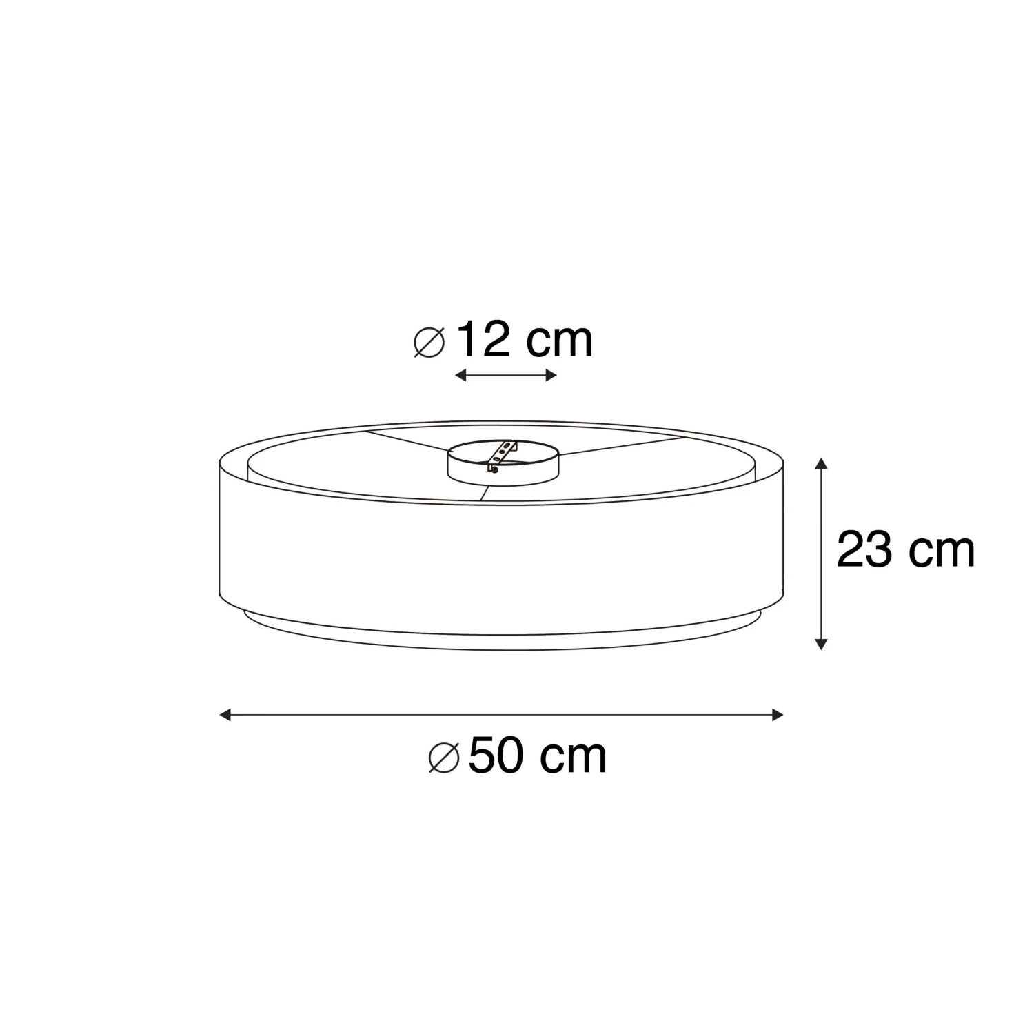 Besorgen 🔔 QAZQA Moderne Deckenleuchte schwarz mit gold 50 cm 3-flammig - Drum Duo 🔔 4 Besorgen 🔔 QAZQA Moderne Deckenleuchte schwarz mit gold 50 cm 3-flammig - Drum Duo 🔔 – Bild 4