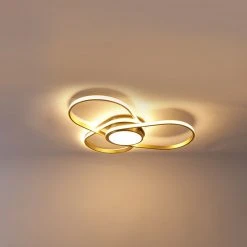 Großhandel ✨ QAZQA Design Deckenleuchte Messing inkl. LED 3-stufig dimmbar - Spas ❤️ -Deckenleuchten Verkaufs-Shop 2155 102941 11