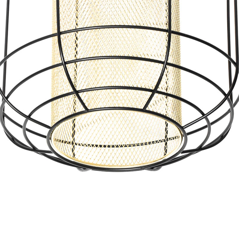 Am billigsten 🥰 QAZQA Design-Deckenleuchte schwarz mit Gold - Gaze 👍 6 Am billigsten 🥰 QAZQA Design-Deckenleuchte schwarz mit Gold - Gaze 👍 – Bild 6