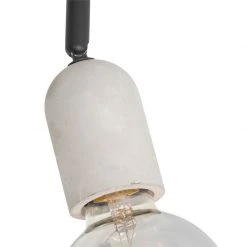 Aktion 🤩 QAZQA Industriefleck schwarz mit Beton 3-Licht - Pedra 🛒 -Deckenleuchten Verkaufs-Shop 2157 103166 5