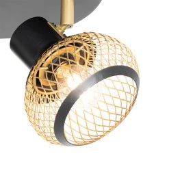 Großhandel 😍 QAZQA Modernes Punktschwarz mit Gold 3-Licht - Lucas 🌟 -Deckenleuchten Verkaufs-Shop 2164 105155 5