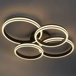 Beste Bewertungen von ✨ QAZQA Deckenleuchte schwarz inkl. LED 3-Stufen dimmbar 4-Licht - Navara 🥰 -Deckenleuchten Verkaufs-Shop 2167 104006 12