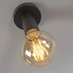 Neu 🎁 QAZQA Moderne Deckenleuchte schwarz - Facil 1 💯 -Deckenleuchten Verkaufs-Shop 2178 92425 5