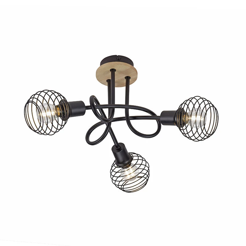 Am billigsten 💯 Paul Neuhaus Design-Deckenspot schwarz mit Holz 3-flammig - Profits 🌟 2 Am billigsten 💯 Paul Neuhaus Design-Deckenspot schwarz mit Holz 3-flammig - Profits 🌟 – Bild 2