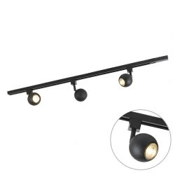 Besorgen 😀 QAZQA Schienensystem Gissi 3 schwarz 😉