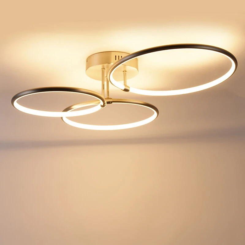 Am billigsten ❤️ QAZQA Design Deckenleuchte Stahl inkl. LED 3-stufig dimmbar 3-Licht - Joaniqa 🎁 12 Am billigsten ❤️ QAZQA Design Deckenleuchte Stahl inkl. LED 3-stufig dimmbar 3-Licht - Joaniqa 🎁 – Bild 12