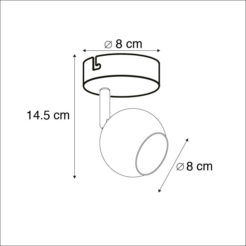 Rabatt 🔥 QAZQA Runder Spot im Retro-Stil Stahl 1-flammig - Gissi 😍 5 Rabatt 🔥 QAZQA Runder Spot im Retro-Stil Stahl 1-flammig - Gissi 😍 – Bild 5