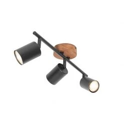 Beste Bewertungen von 🎉 QAZQA Industriële spot zwart met hout kantelbaar 3-lichts - Jeana 💯 -Deckenleuchten Verkaufs-Shop 2224 105642 6