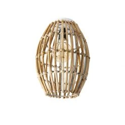 Blitzangebot 😉 QAZQA Ländliche Deckenlampe Bambus mit Weiß - Canna Capsule ⭐ -Deckenleuchten Verkaufs-Shop 2231 104920 10