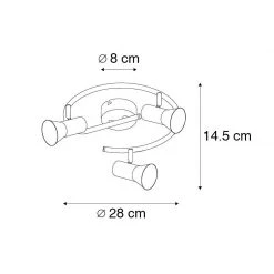 Beste Bewertungen von 👏 QAZQA Deckenstrahler bronze dreh- und schwenkbar curl - Karin 3 🎉 -Deckenleuchten Verkaufs-Shop 2248 92945 3