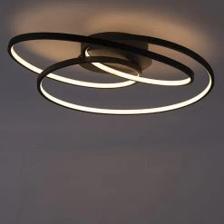 Großhandel ❤️ Trio Leuchten Deckenleuchte schwarz 60 cm inkl. LED 3-stufig dimmbar - Rowin 🧨 26 Großhandel ❤️ Trio Leuchten Deckenleuchte schwarz 60 cm inkl. LED 3-stufig dimmbar - Rowin 🧨 -Deckenleuchten Verkaufs-Shop 2259 102791 12