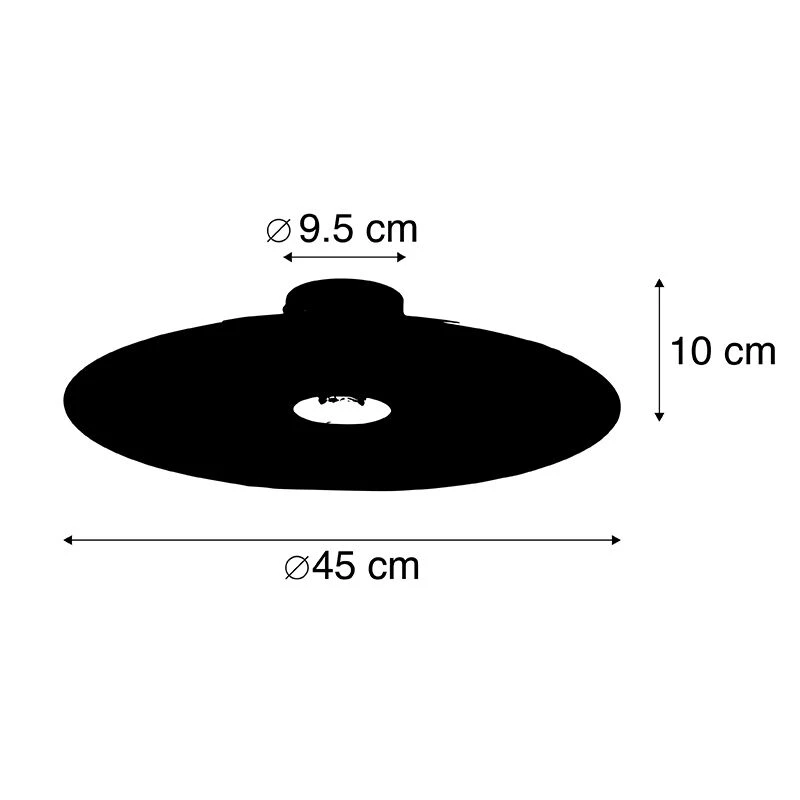 Rabatt ❤️ QAZQA Deckenleuchte schwarz flacher Schirm grün 45 cm - Combi 🎉 5 Rabatt ❤️ QAZQA Deckenleuchte schwarz flacher Schirm grün 45 cm - Combi 🎉 – Bild 5