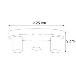 Bester Verkauf 💯 QAZQA Art Deco Deckenleuchte Gold - Facil 3 ✨ -Deckenleuchten Verkaufs-Shop 2267 92428 4