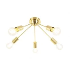 Großhandel 🥰 QAZQA Art Deco Deckenleuchte gold 5-flammig -Facil 🧨