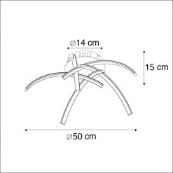 Budget ❤️ Leuchten Direct Design Deckenleuchte Stahl 5-fach inkl. LED - Faleri ❤️ -Deckenleuchten Verkaufs-Shop 2278 98181 3
