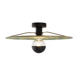 Neu 🎉 QAZQA Deckenleuchte schwarz Flachschirm Pfau Design 45 cm - Combi 💯 -Deckenleuchten Verkaufs-Shop 2282 102969 5