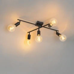 Bester Verkauf ✨ QAZQA Moderne spot zwart 5-lichts - Facil 🎁 -Deckenleuchten Verkaufs-Shop 2289 105783 9