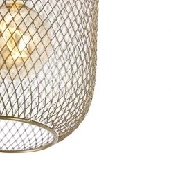 Großhandel 👏 QAZQA Moderne Deckenleuchte Messing - Waya Mesh 😍 -Deckenleuchten Verkaufs-Shop 2294 103440 2