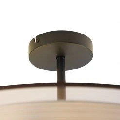 Beste Bewertungen von 😍 QAZQA Moderne Deckenleuchte braun mit weiß 50 cm 3-flammig - Drum Duo 🥰 -Deckenleuchten Verkaufs-Shop 2323 104408 7