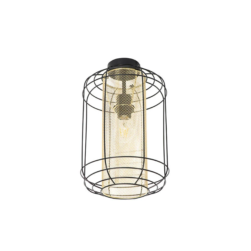 Am billigsten 🥰 QAZQA Design-Deckenleuchte schwarz mit Gold - Gaze 👍 12 Am billigsten 🥰 QAZQA Design-Deckenleuchte schwarz mit Gold - Gaze 👍 – Bild 12