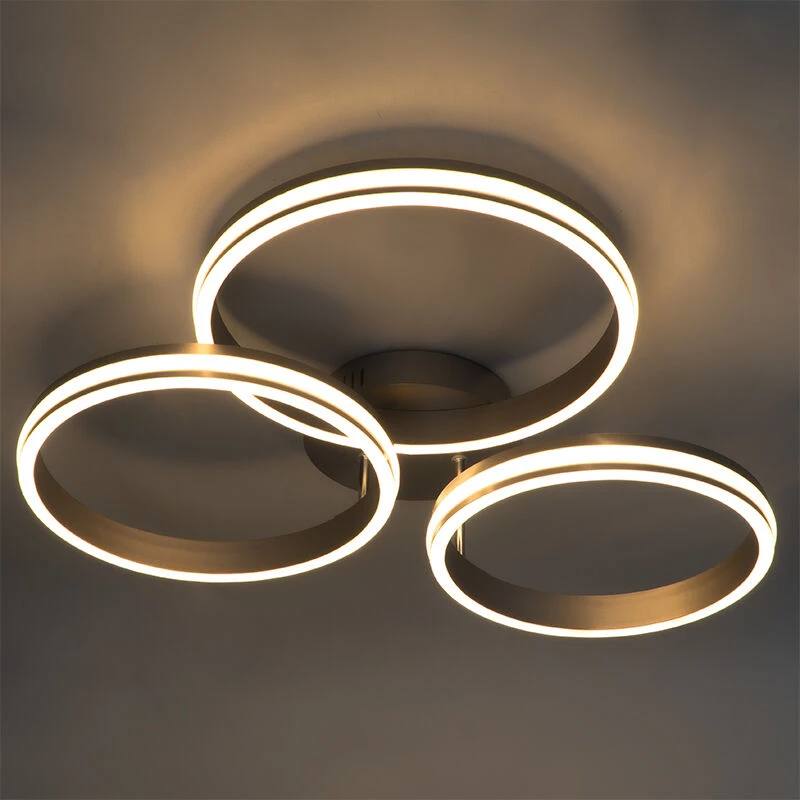 Bestes Angebot 🧨 QAZQA Deckenleuchte Stahl inkl. LED 3-Stufen dimmbar 3-Licht - Navara 🧨 12 Bestes Angebot 🧨 QAZQA Deckenleuchte Stahl inkl. LED 3-Stufen dimmbar 3-Licht - Navara 🧨 – Bild 12