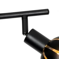 Rabatt 🧨 QAZQA Design Spot schwarz mit goldenen 2 Lichtern - Melone 😀 -Deckenleuchten Verkaufs-Shop 2369 98446 8