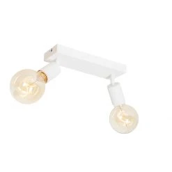 Beste Bewertungen von ❤️ QAZQA Moderne spot wit rechthoekig 2-lichts - Facil 👍 -Deckenleuchten Verkaufs-Shop 2376 105778 6