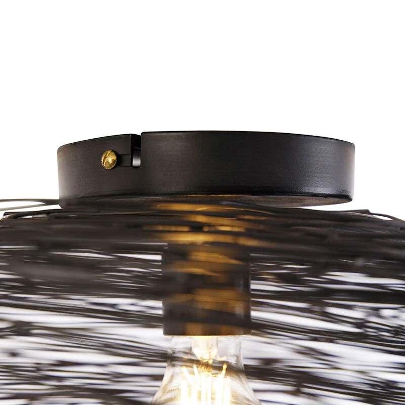 Aktion ⌛ QAZQA Design-Deckenleuchte schwarz oval - Sarella ✨ 6 Aktion ⌛ QAZQA Design-Deckenleuchte schwarz oval - Sarella ✨ – Bild 6