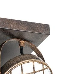 Brandneu ✔️ QAZQA Vintage Deckenlampe rostbraun eckig 4-flammig - Tamina 😍 -Deckenleuchten Verkaufs-Shop 2381 104431 5