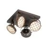 Brandneu ✔️ QAZQA Vintage Deckenlampe rostbraun eckig 4-flammig - Tamina 😍