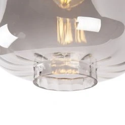 Rabatt 🎉 QAZQA Design Deckenleuchte schwarz mit Rauchglas - Qara 🎉 17 Rabatt 🎉 QAZQA Design Deckenleuchte schwarz mit Rauchglas - Qara 🎉 -Deckenleuchten Verkaufs-Shop 2423 102205 5